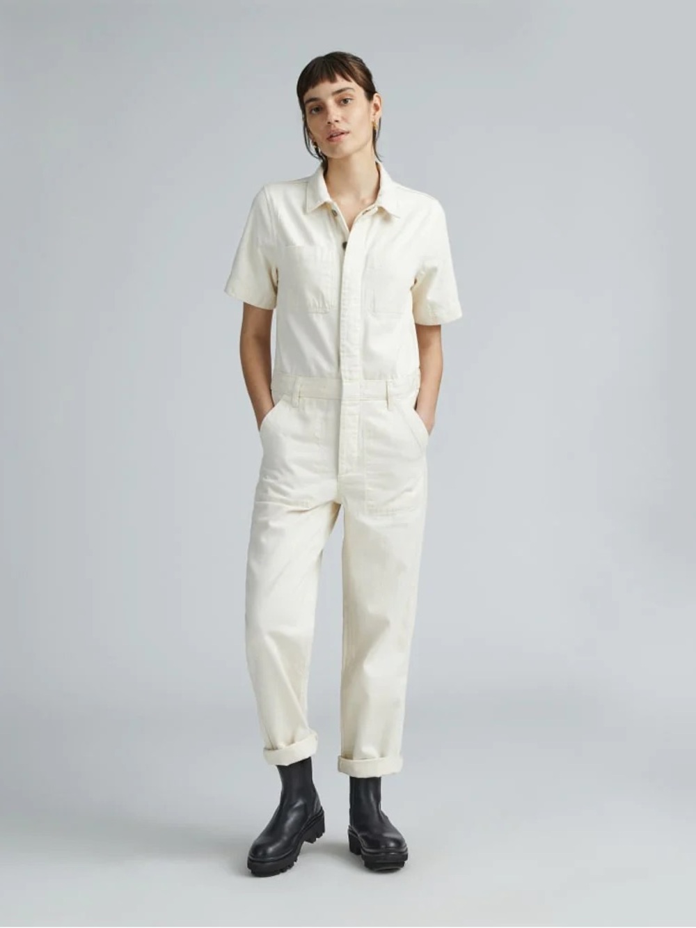 Everlane 100% Organic Cotton The Super Soft Coverall Size 14